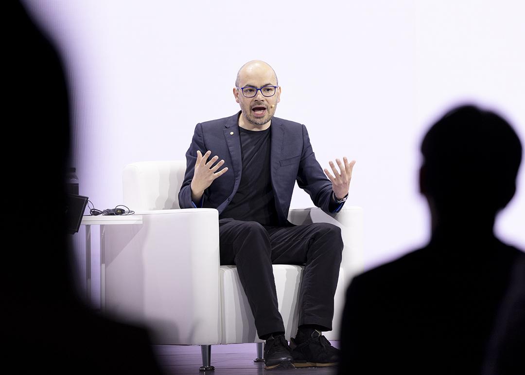 Demis Hassabis, co-founder and CEO of Google DeepMind, speaks during the 'Google for Korea 2026' event at the Westin Josun Seoul in Seoul, South Korea, on April 29, 2026.