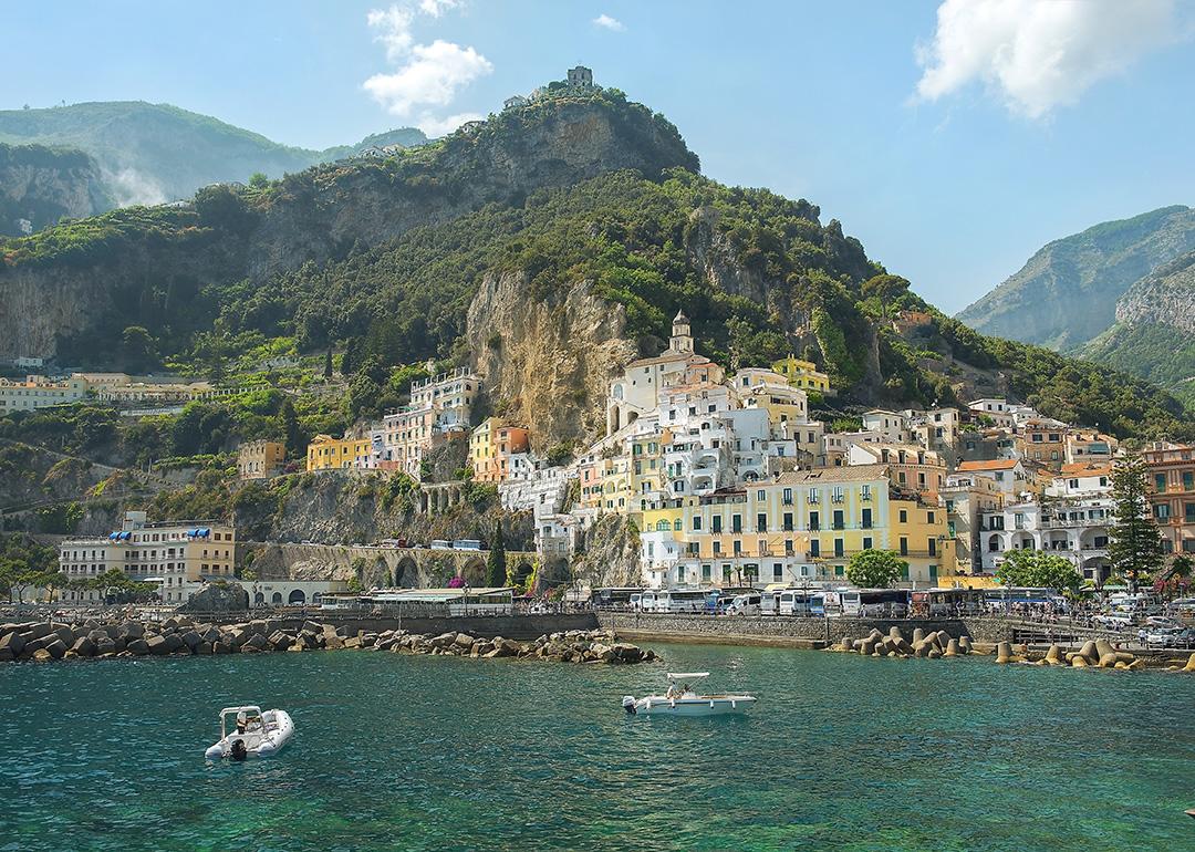 A view of the beautiful landscape of Amalfi coast in Italy.