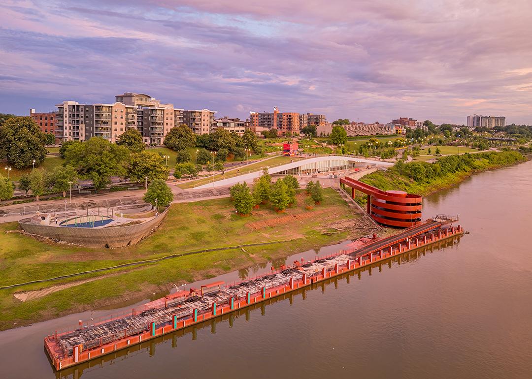 Aerial view of the Memphis Riverfront Park