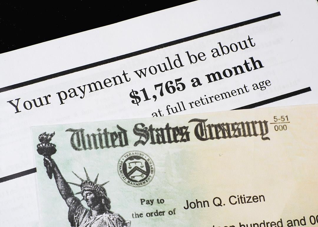 A Social Security Administration annual statement showing a benefits payment.