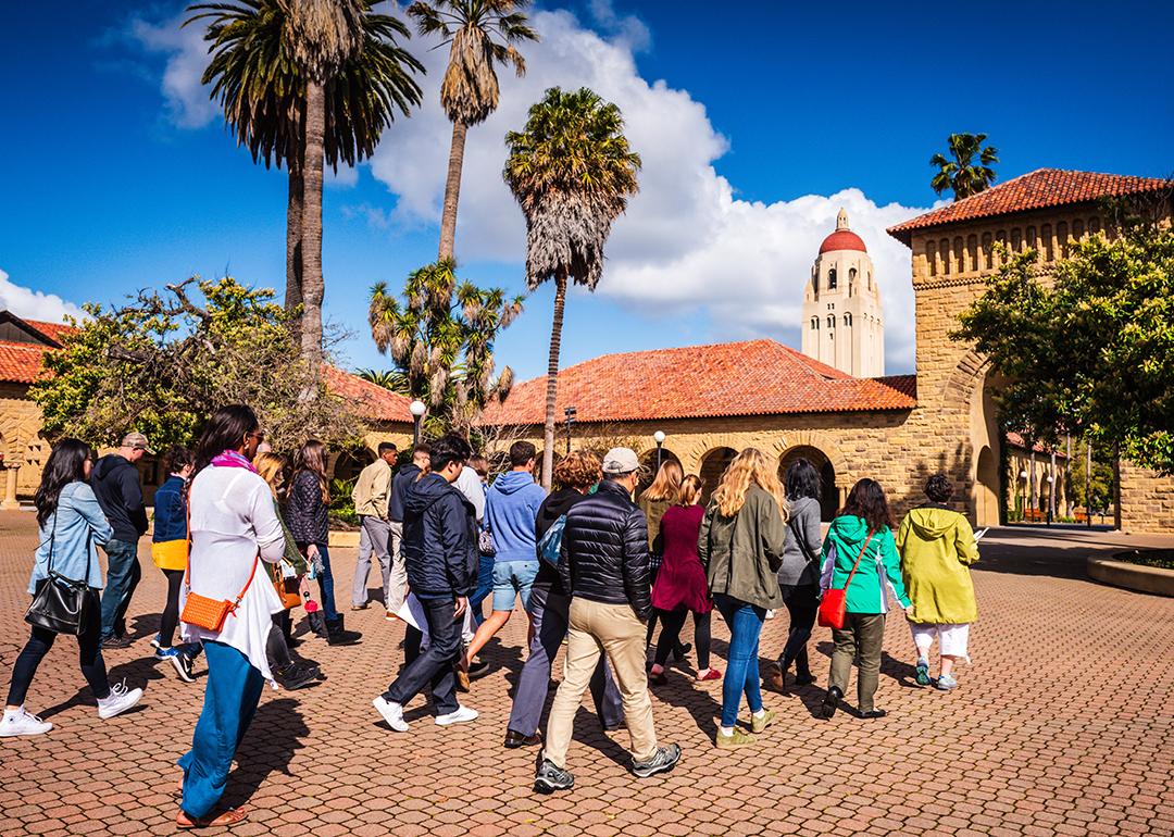 A group of college students at Stanford University.