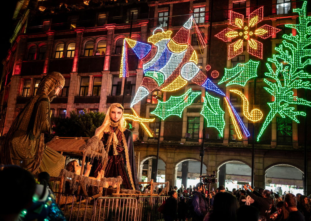 A Christmas celebration in Mexico City.