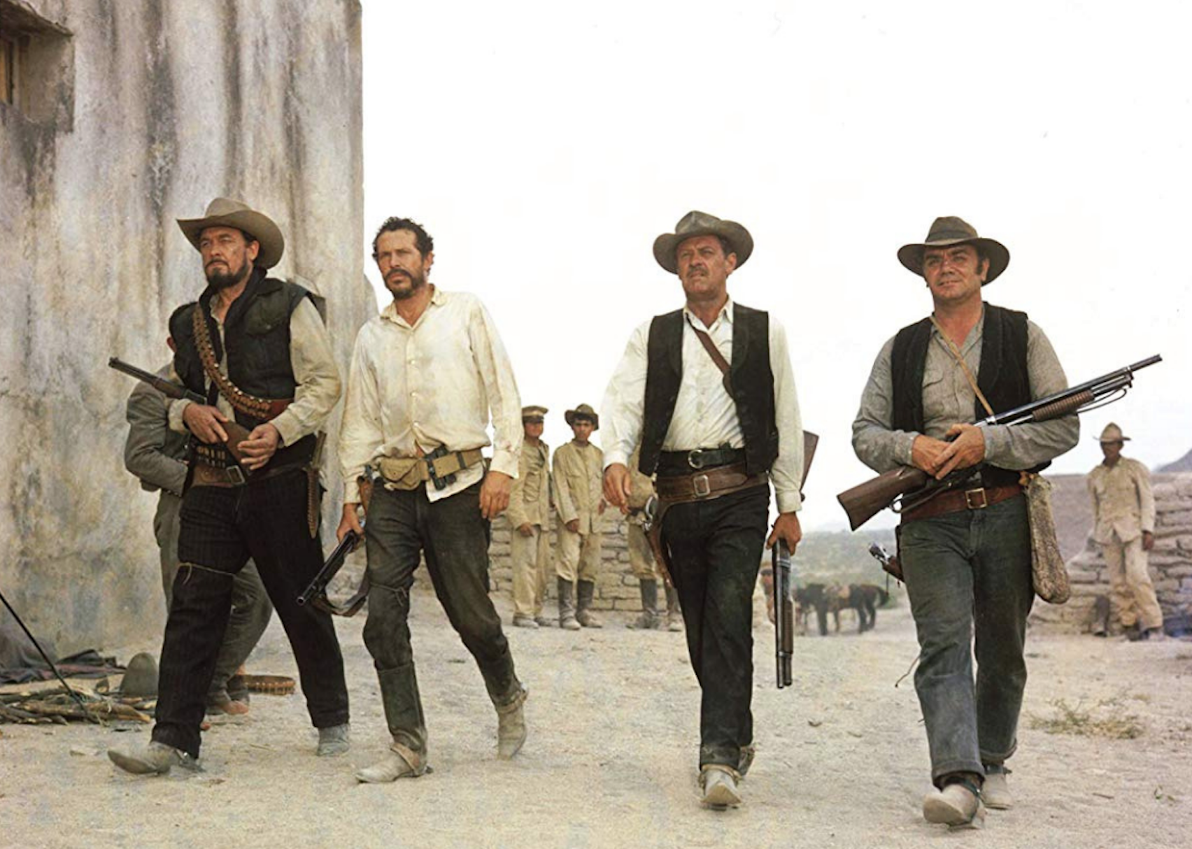 Actors in a scene from The Wild Bunch’
