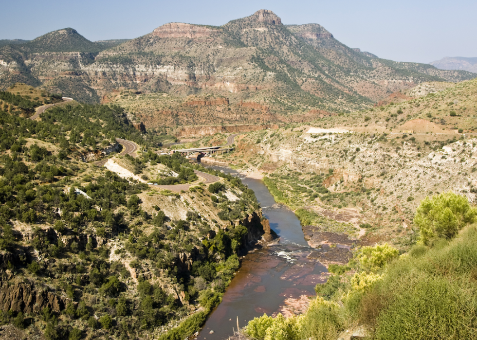 Salt River Canyon within the White Mountain Apache Indian Reservation.