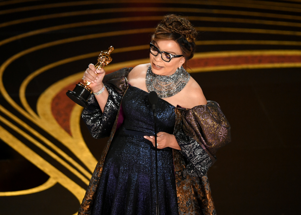 Ruth E. Carter accepts the Costume Design award for "Black Panther" onstage during the 91st Annual Academy Awards.