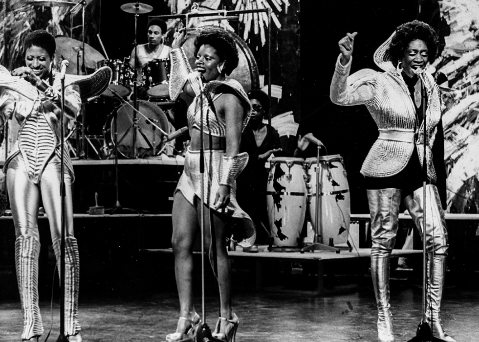 Labelle performing onstage.