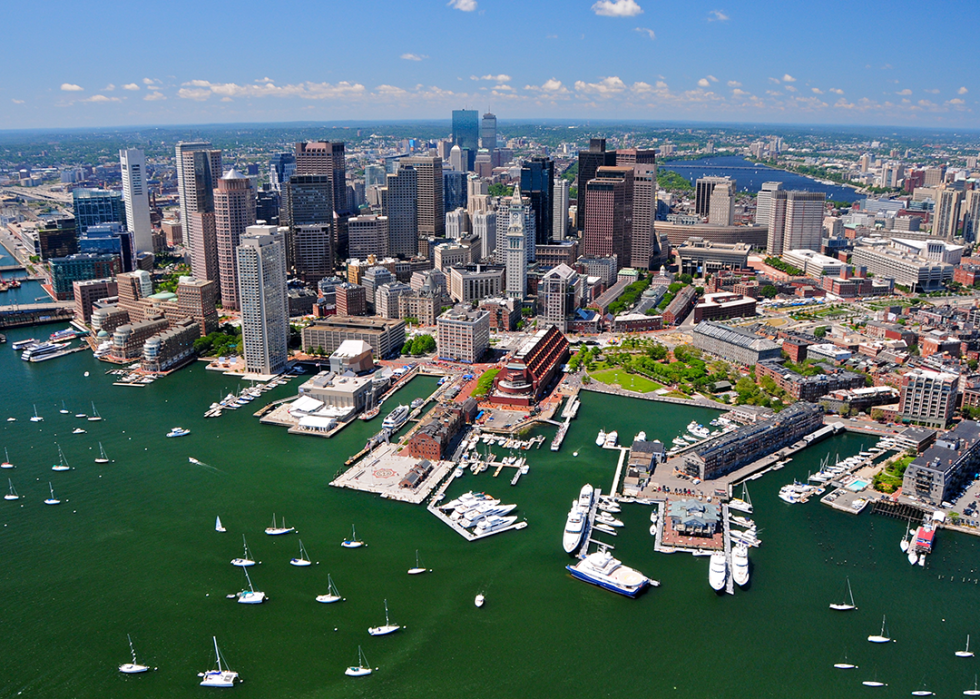Aerial view of Boston.