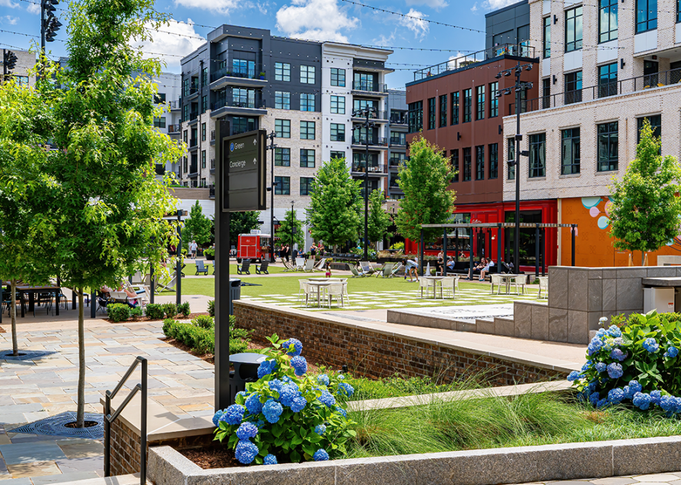 Open Spaces and Apartment Complexes in the New Fenton High End Mixed Use Development.