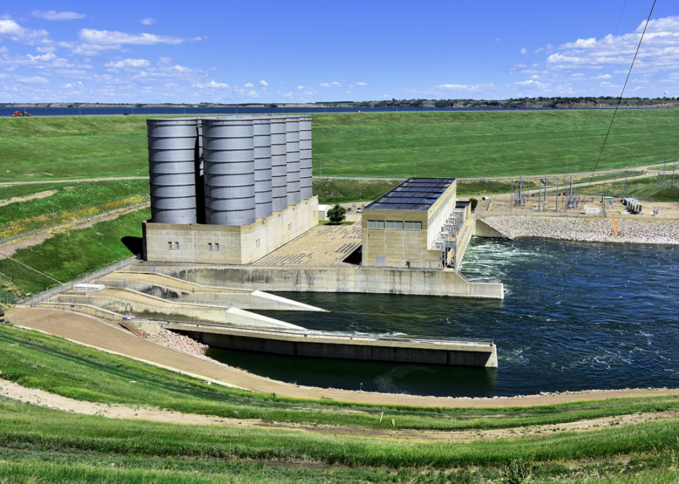 Garrison dam hydroelectric generating station.