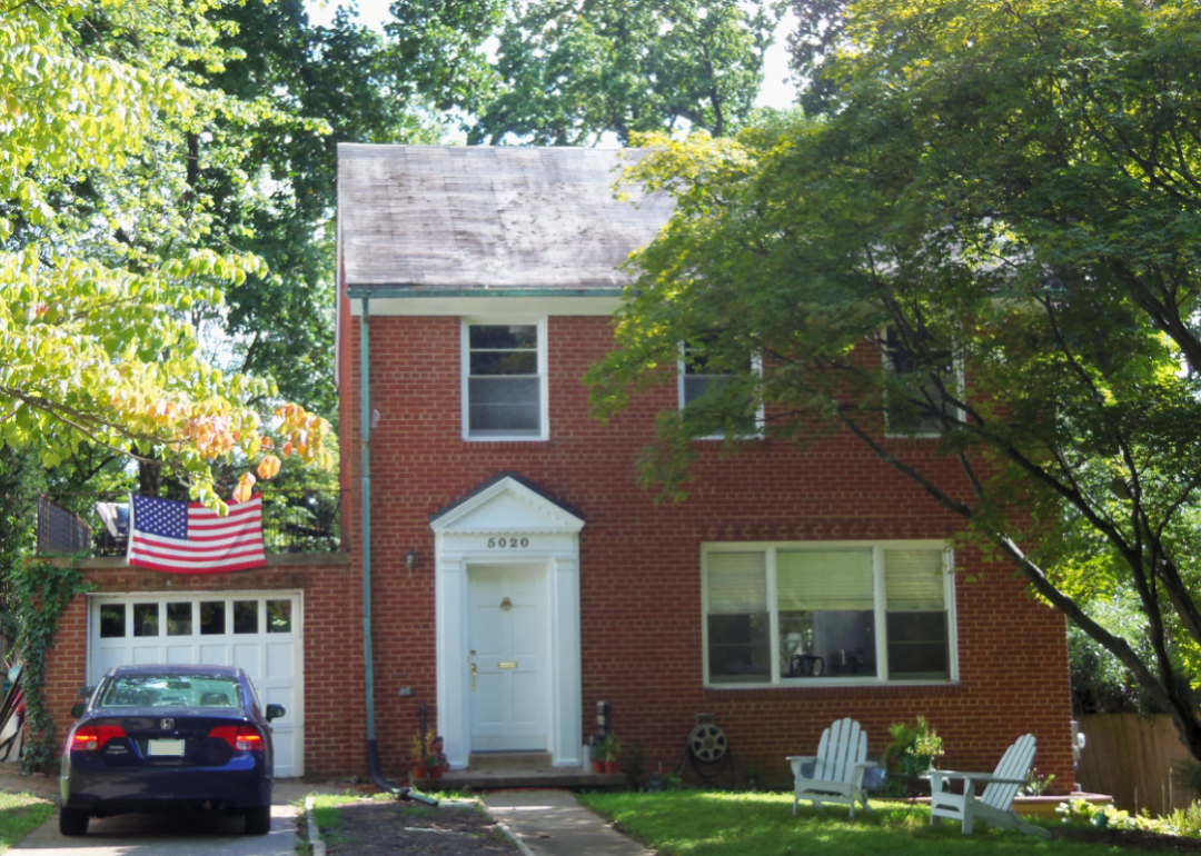 Exterior view of the Franklin E. Kameny House in Washington DC