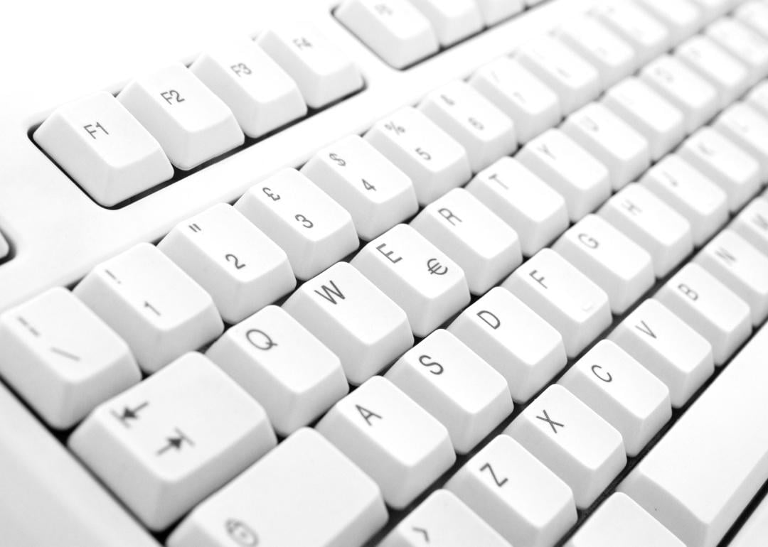 Close-up of computer keyboard.