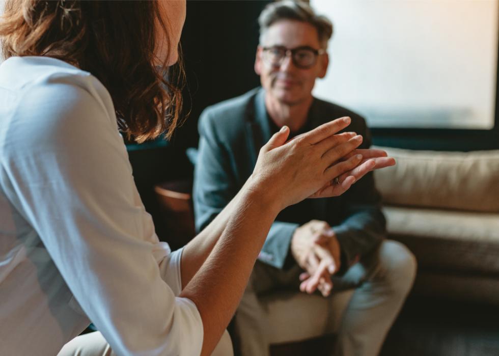 Psychiatrist and patient in a session.