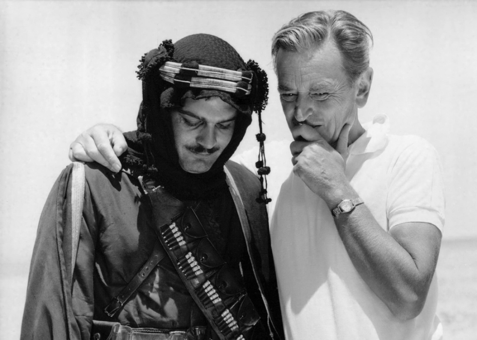 Omar Sharif with David Lean on the set of 'Lawrence Of Arabia’.