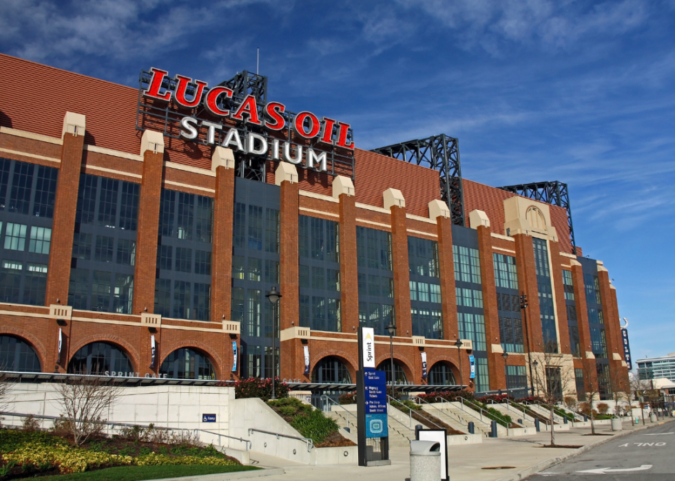 Lucas Oil Stadium sign