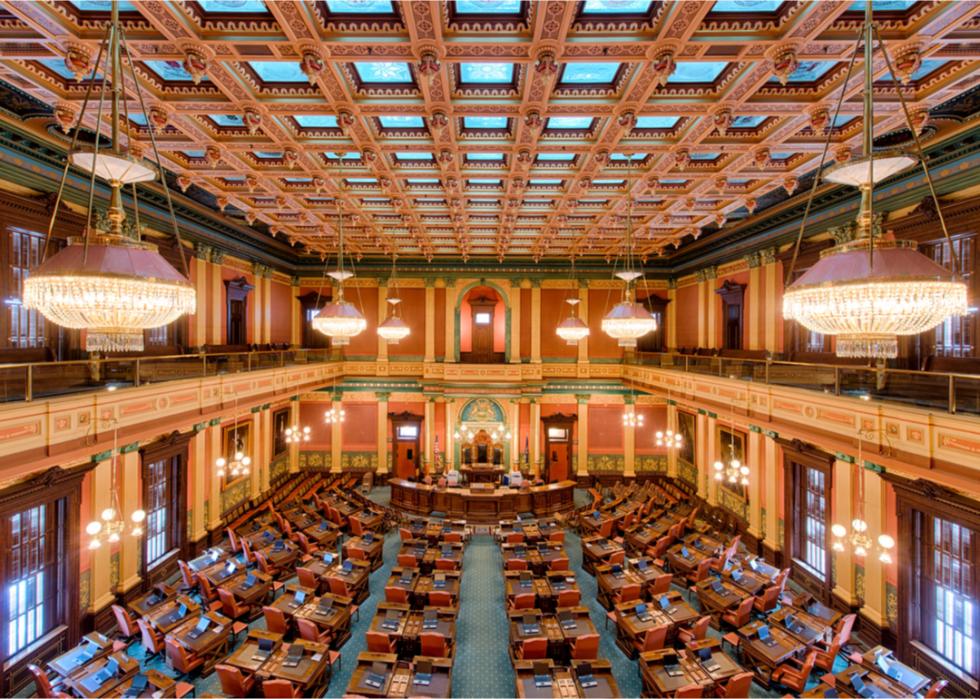 House of Representatives chamber of the Michigan State Capitol building