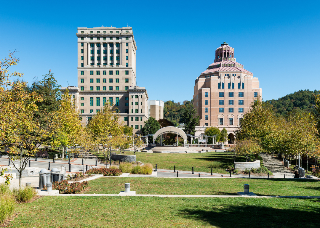 Park and Courthouse in Asheville, North Carolina