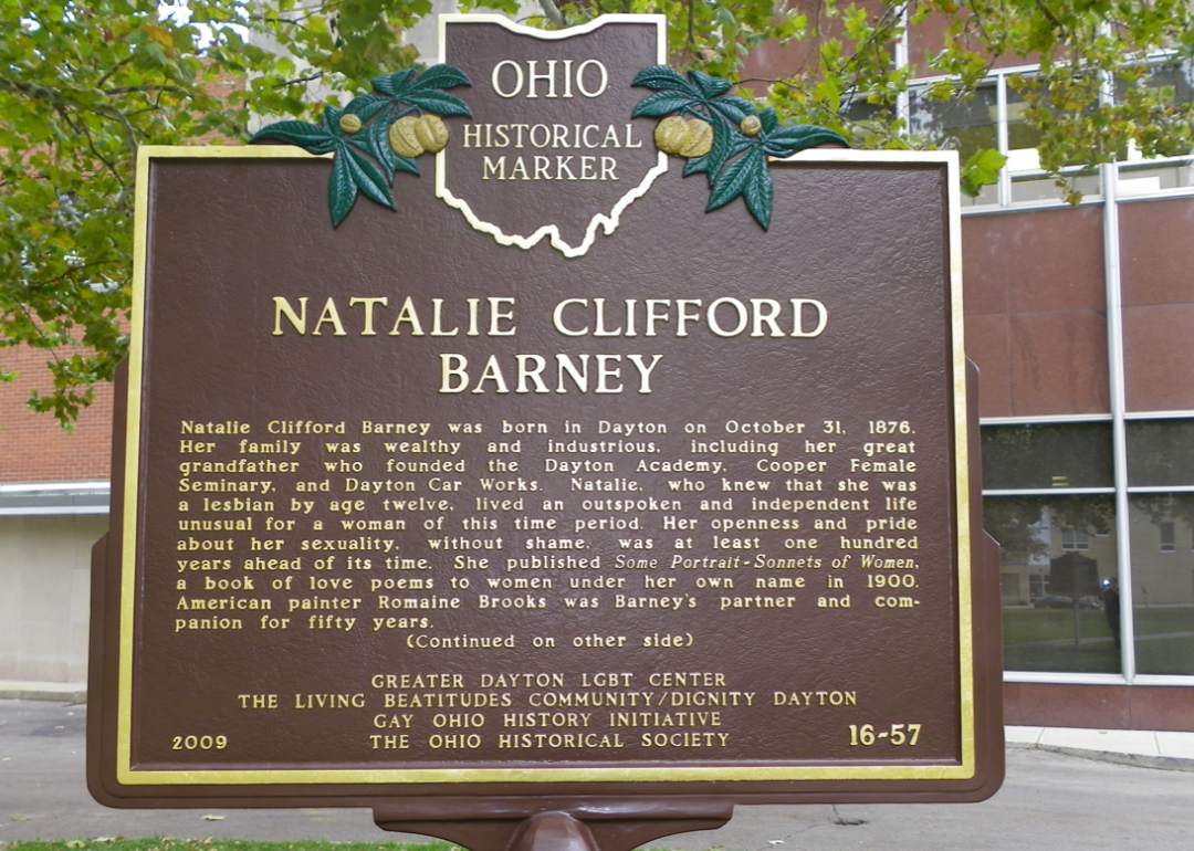 Barney historical marker in Cooper Park
