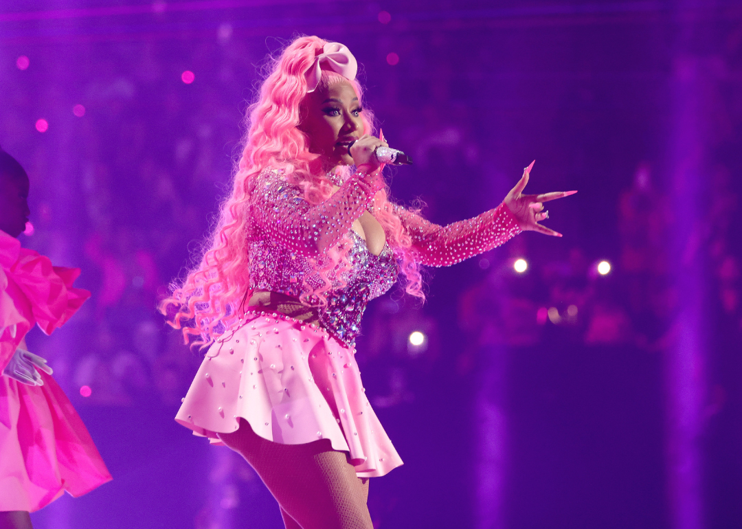 Nicki Minaj onstage during the 2022 MTV Video Music Awards.