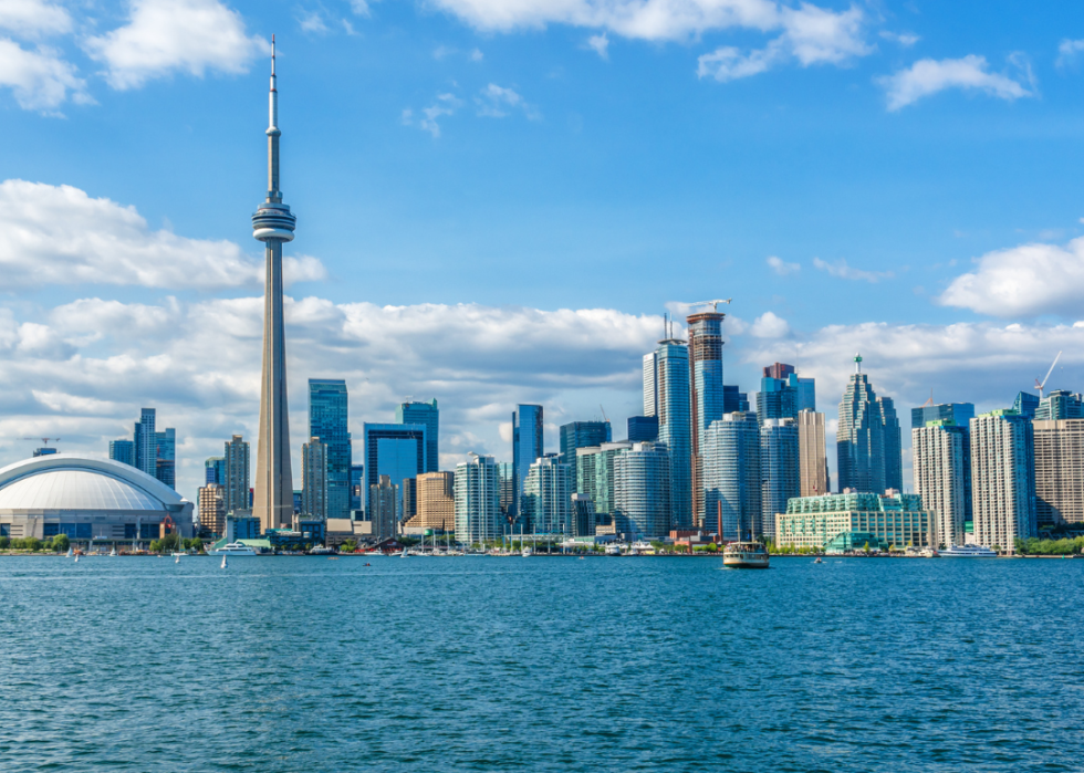 Toronto's skyline over Lake Ontario