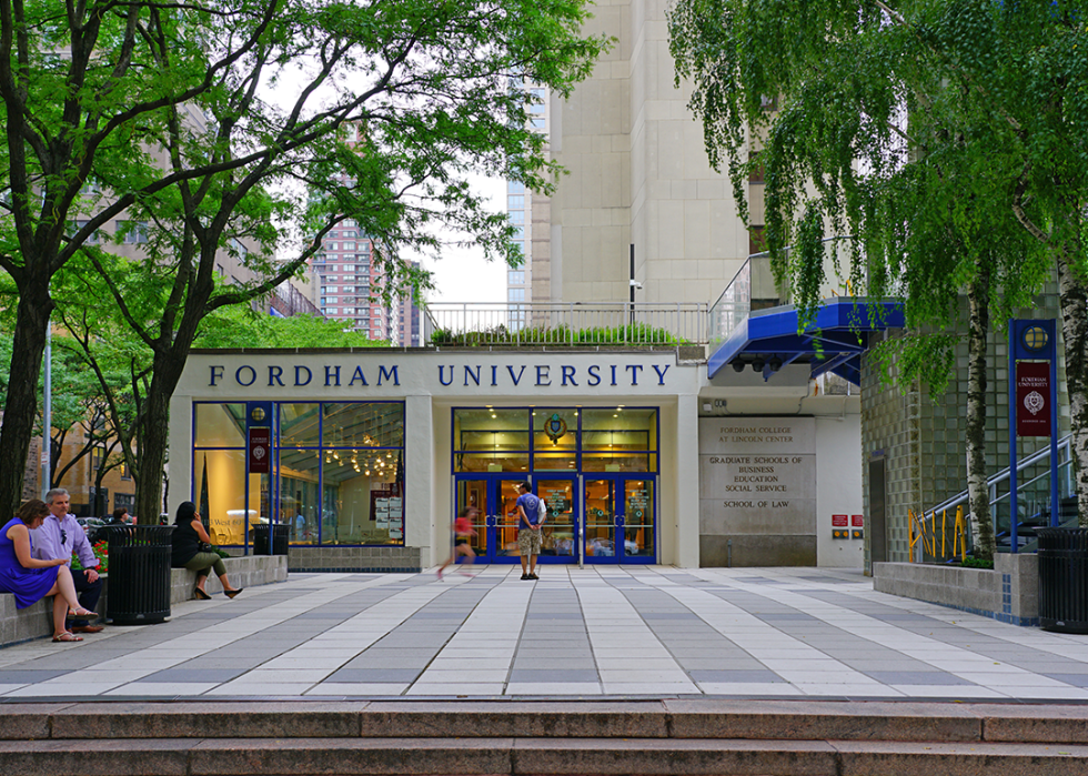 View of the campus of Fordham University,