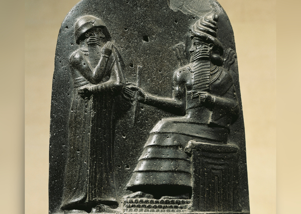 Diorite stela with the Code of Hammurabi