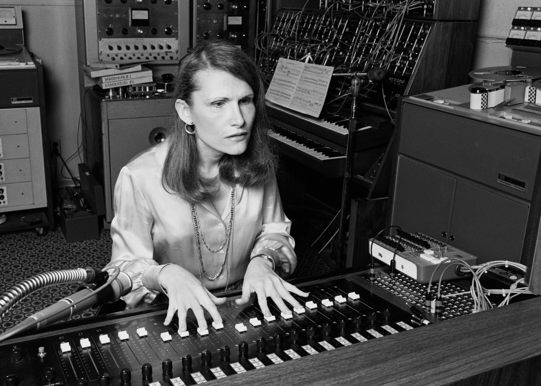 Wendy Carlos at work in her recording studio.