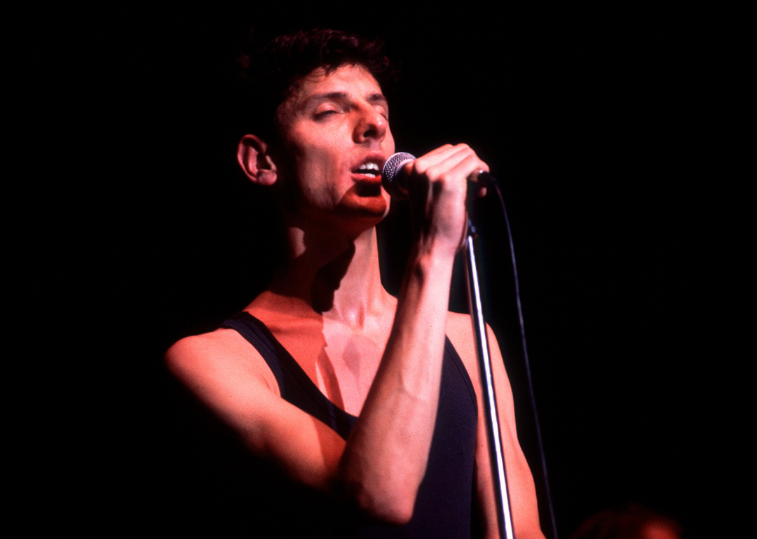 Robbie Grey of Modern English performing on stage.
