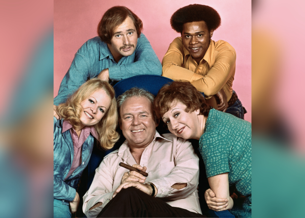 The cast of ‘All in the Family’ pose for a portrait.