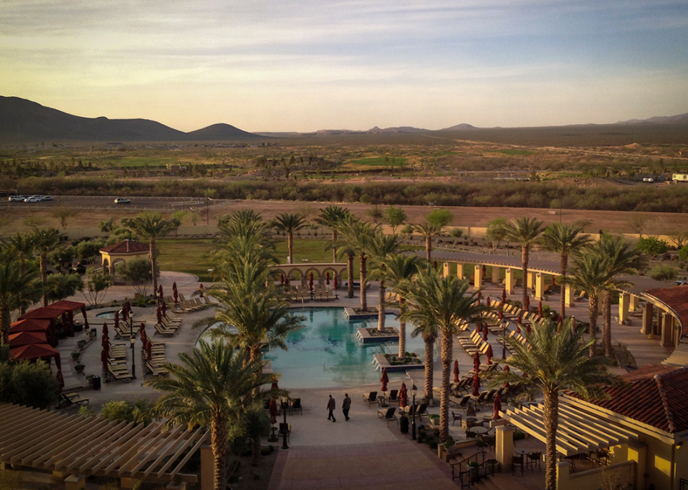 The grounds of the Casino Del Sol Hotel on the Pascua Yaqui Indian Reservation.