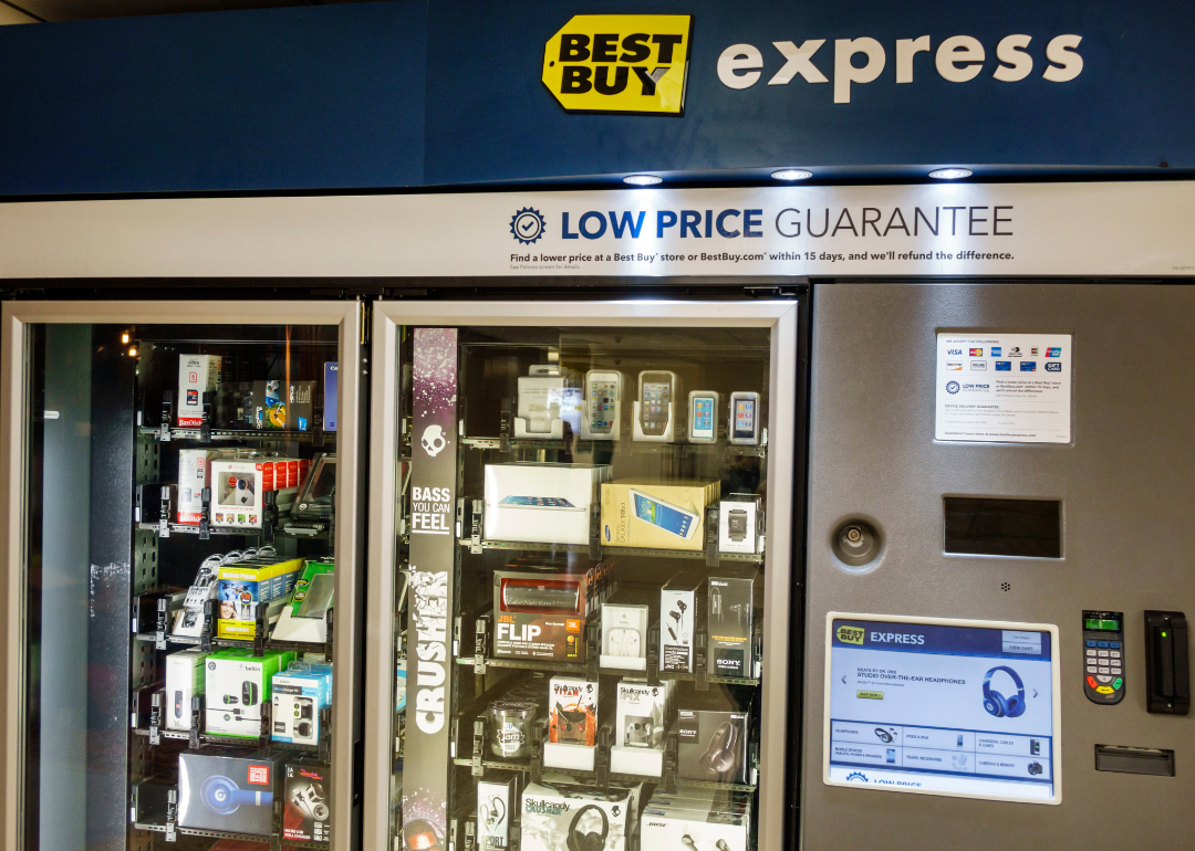 Best Buy Express vending machine at JFK International Airport.