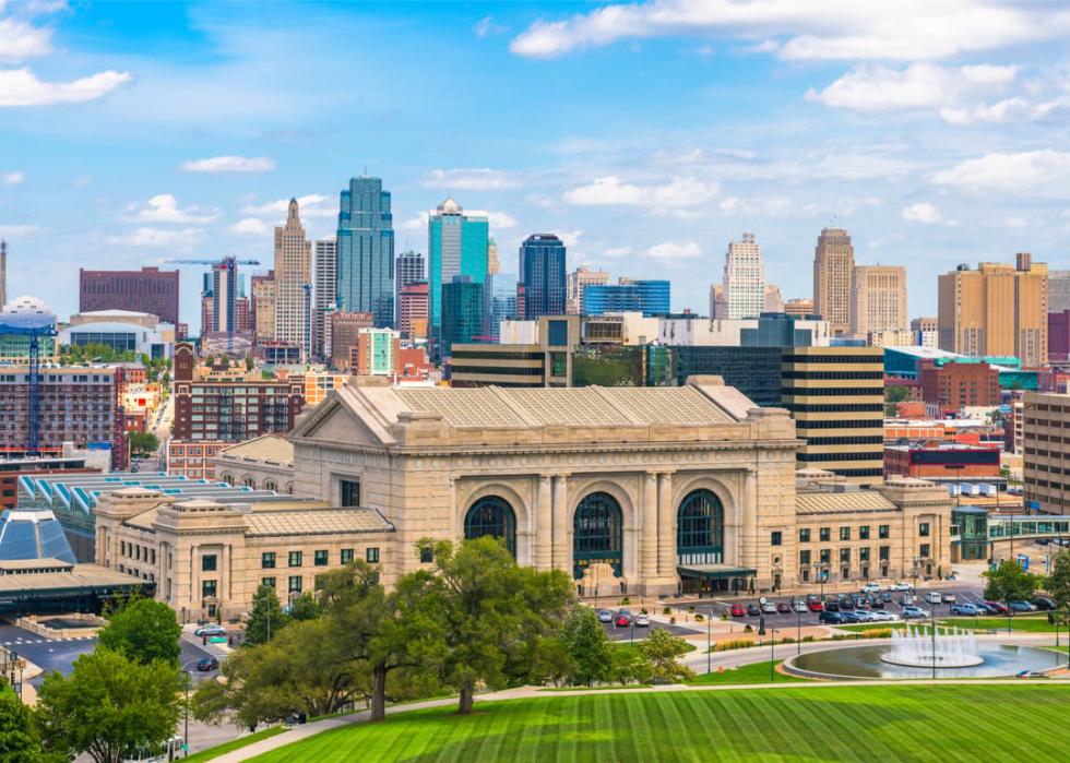 Kansas City downtown with Union Station.