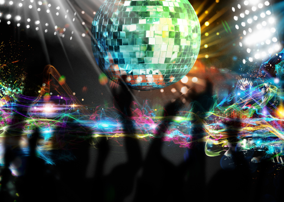 Disco ball nightclub scene