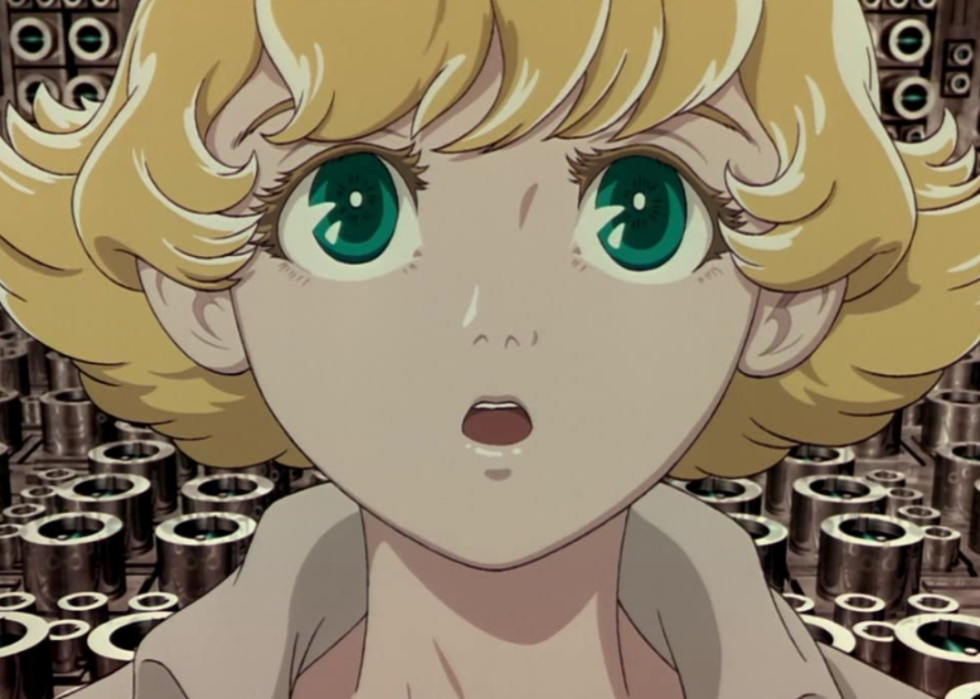 Illustration of a woman’s face in scene from ‘Metropolis’