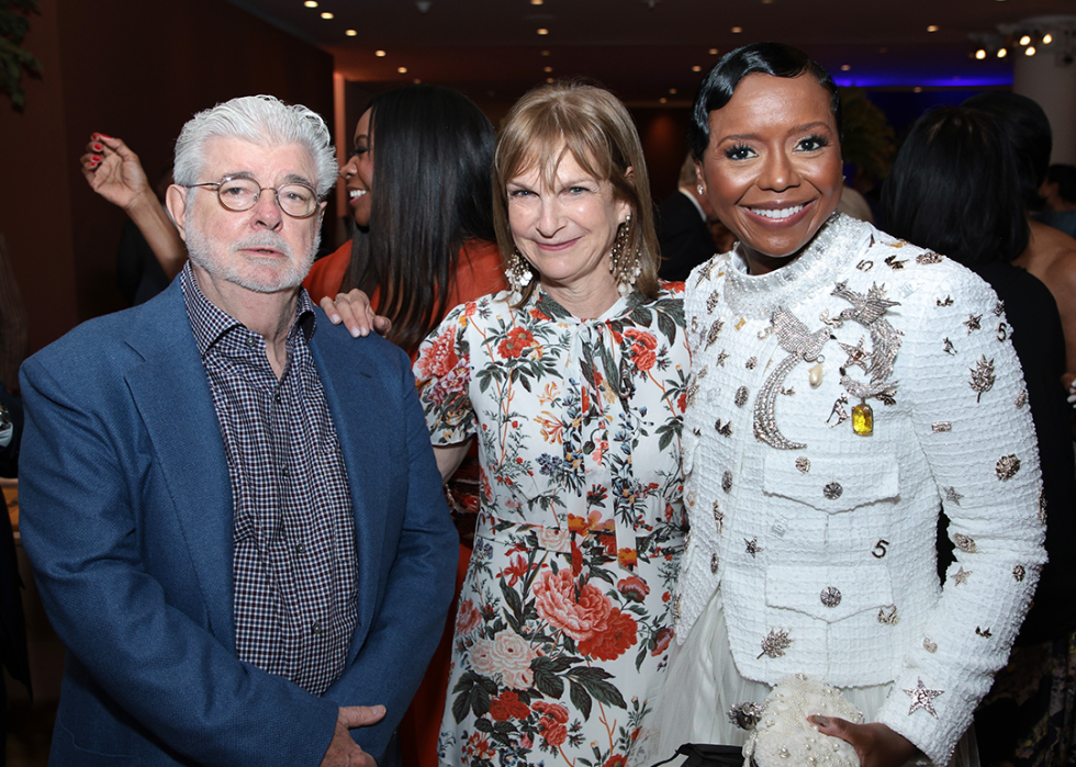 George Lucas, Patricia E. Harris, and Mellody Hobson attend MoMA's Party in the Garden.