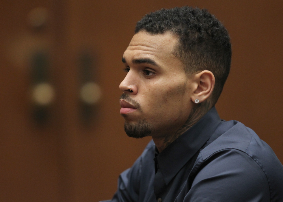 Chris Brown appears in court.