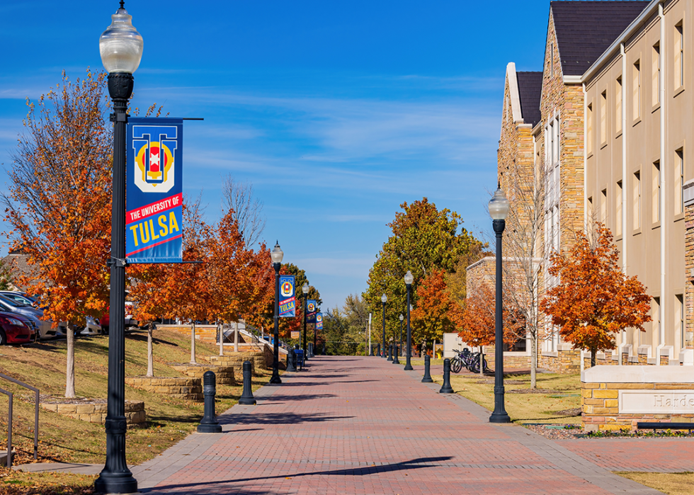 University of Tulsa campus in autumn.