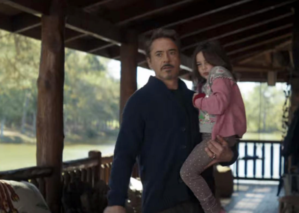 Robert Downey Jr and Lexi Rabe in a scene from ‘Avengers: Endgame’
