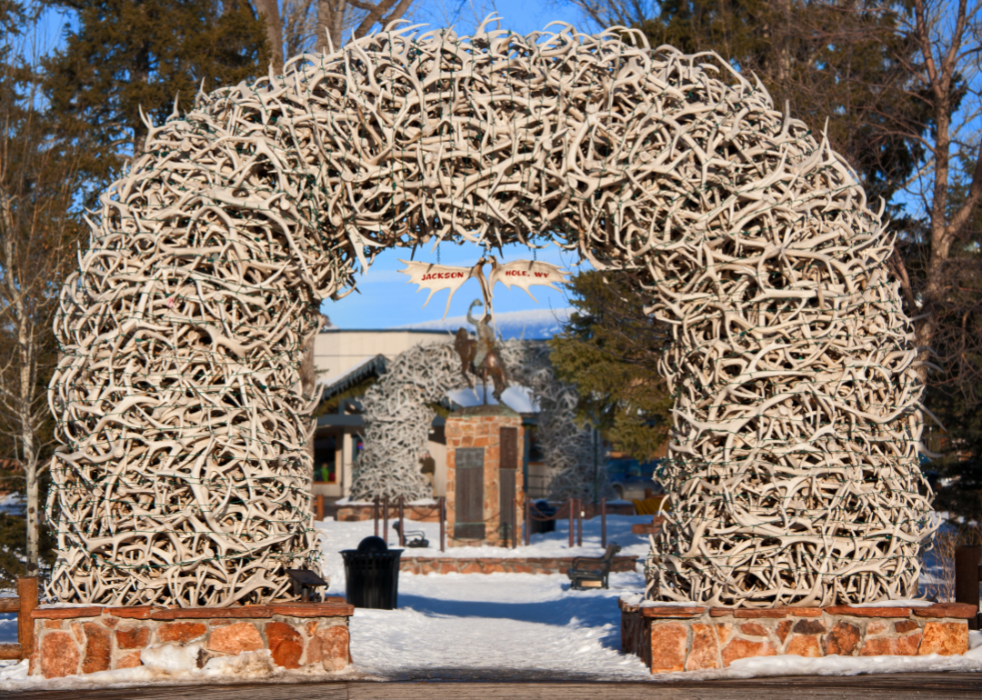 Anter arch in Jackson Hole, Wyoming