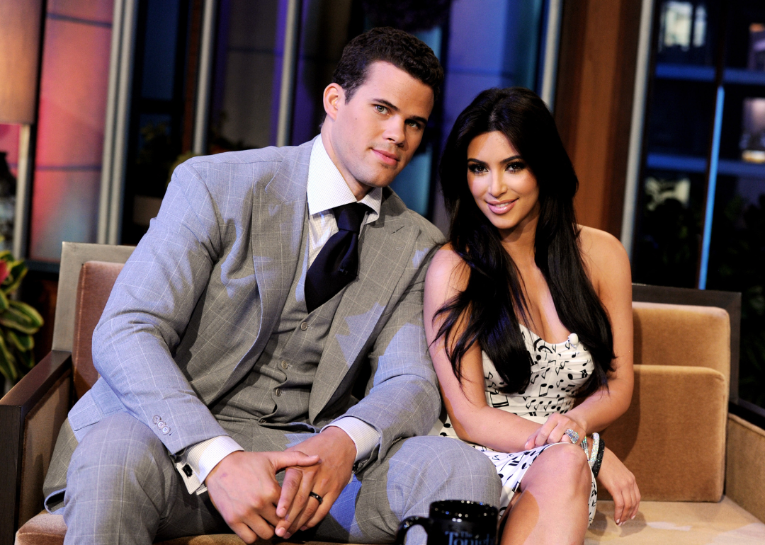 Kris Humphries and Kim Kardashian appear on the Tonight Show With Jay Leno.