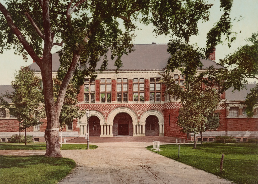 Exterior view The Law School at Harvard University.