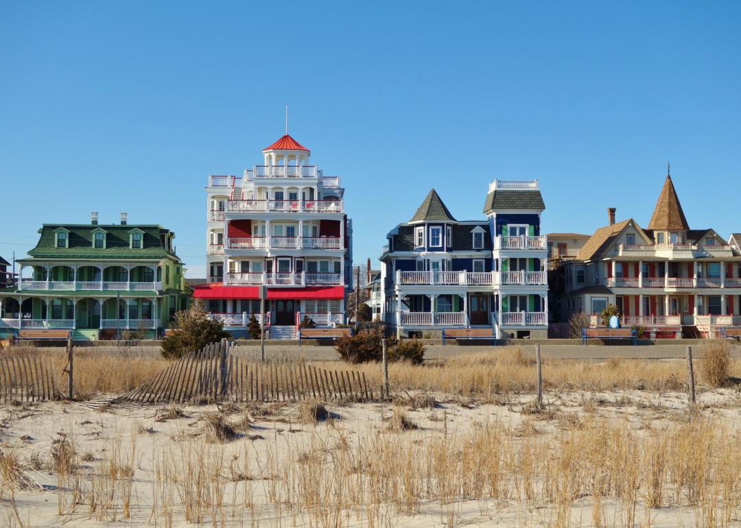 Victorian houses in Cape May, New Jersey.