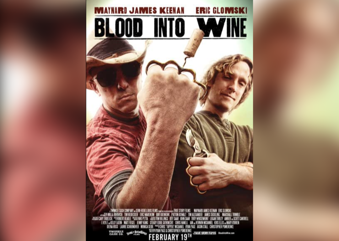 'Blood Into Wine’ poster art with Maynard James Keenan and Eric Glomski.