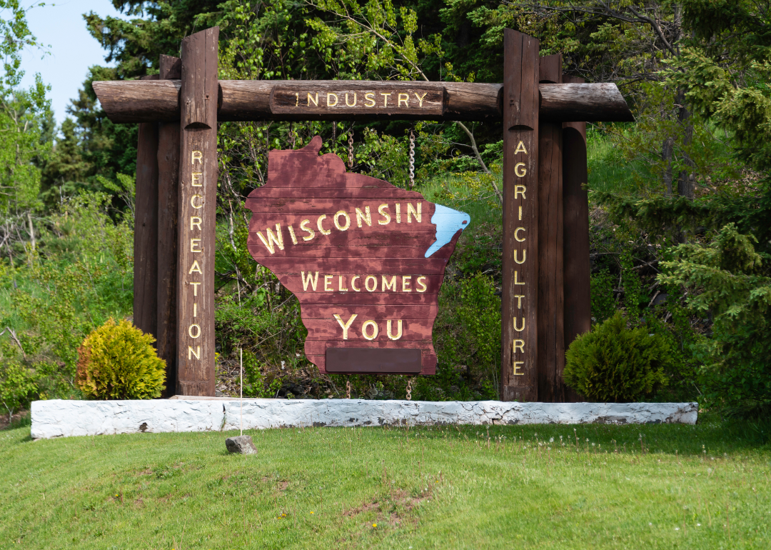 “Wisconsin Welcomes You” Road Sign.