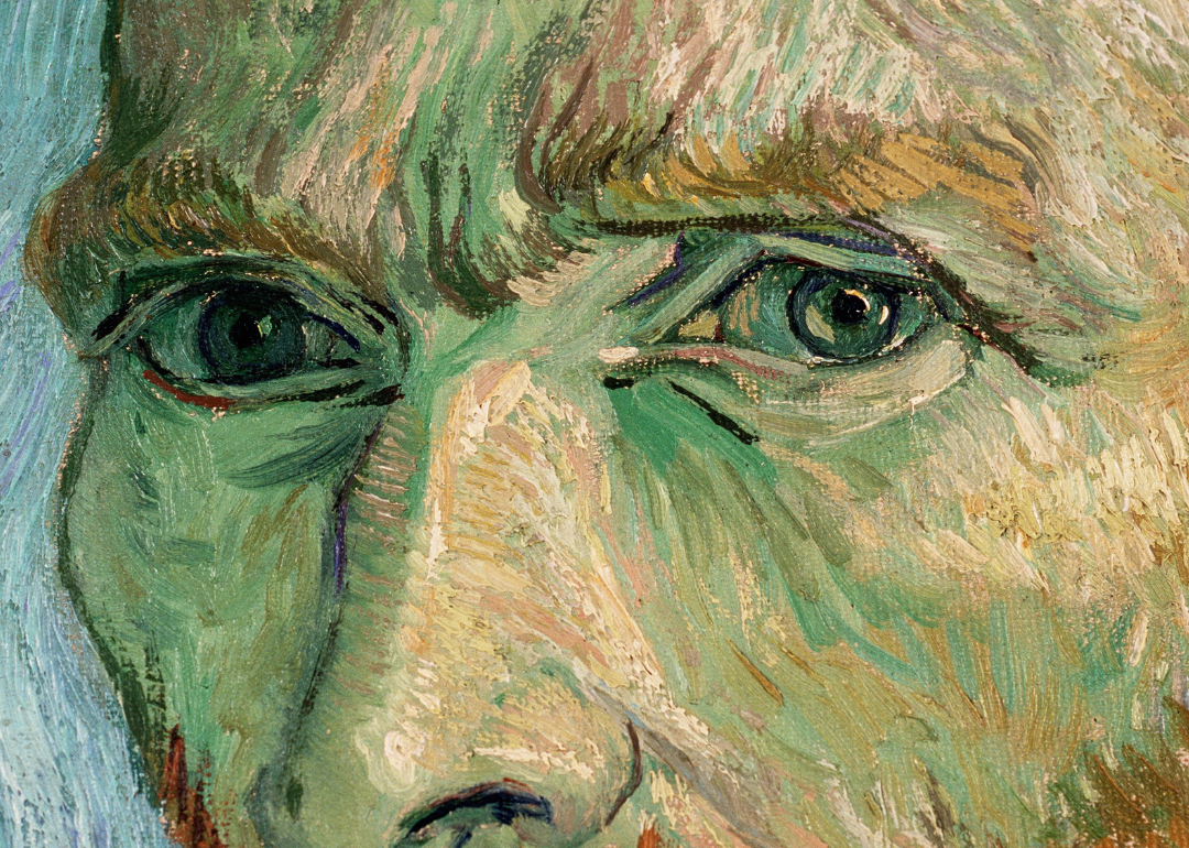 Detail of Vincent van Gogh’s painting ‘Portrait of the Artist’.