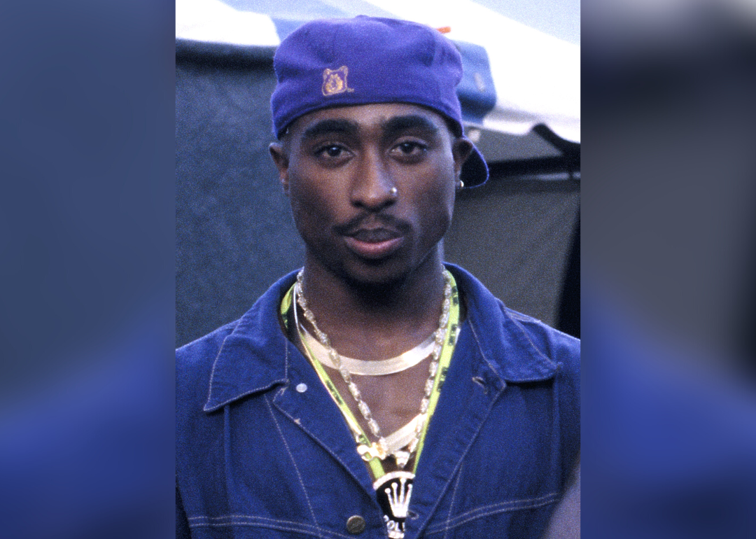 Tupac Shakur backstage.