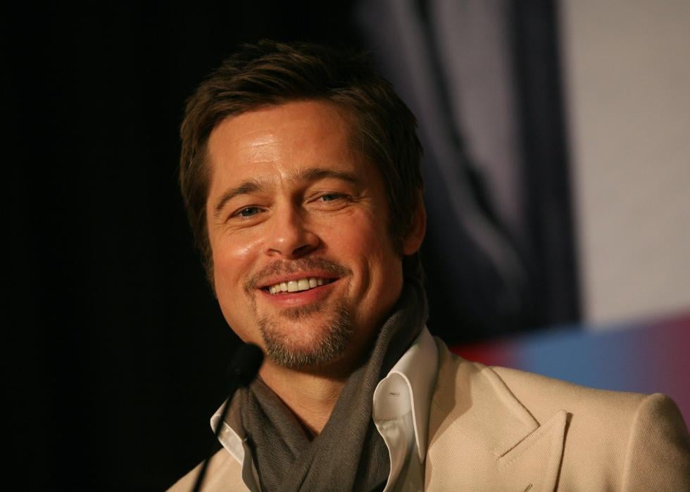 Brad Pitt speaks at event.