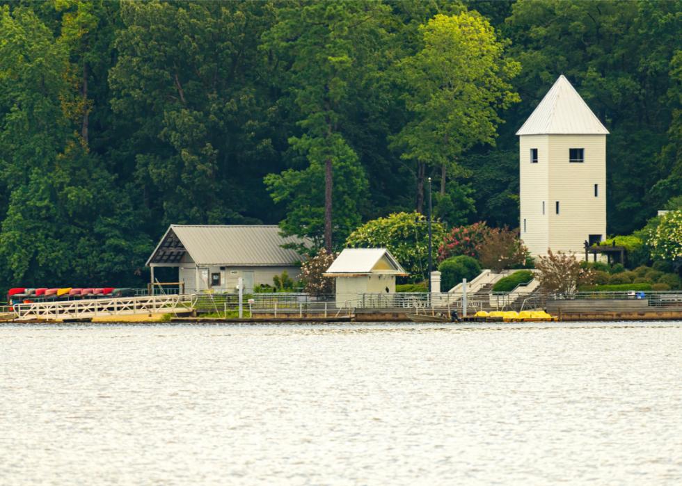 Boat Launching Dock at Lake Crabtree County Park.