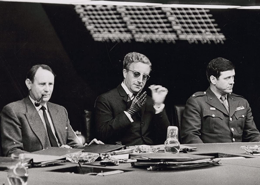 Actors in a scene from Dr. Strangelove.