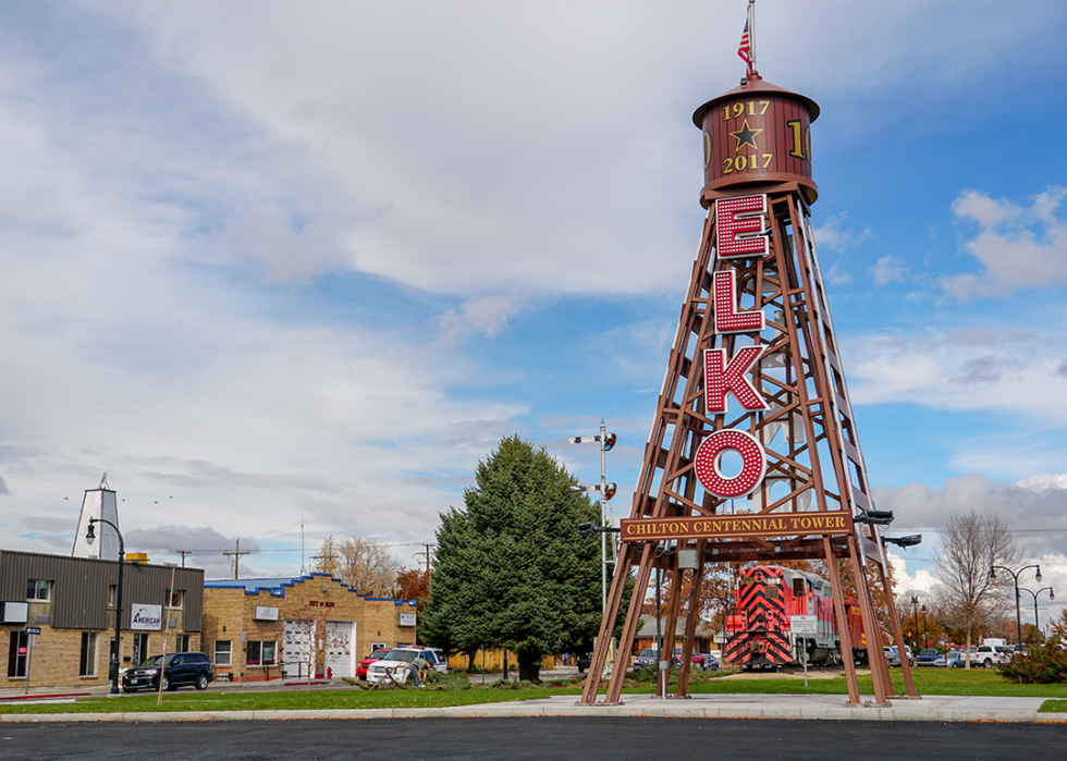 A view of the Chilton Centennial Tower in Elko.