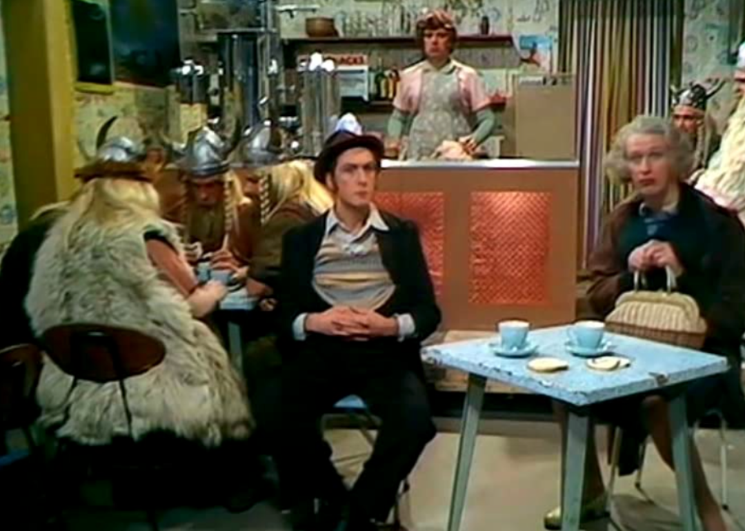 Cast members in a scene from ‘Monty Python’s Flying Circus’.